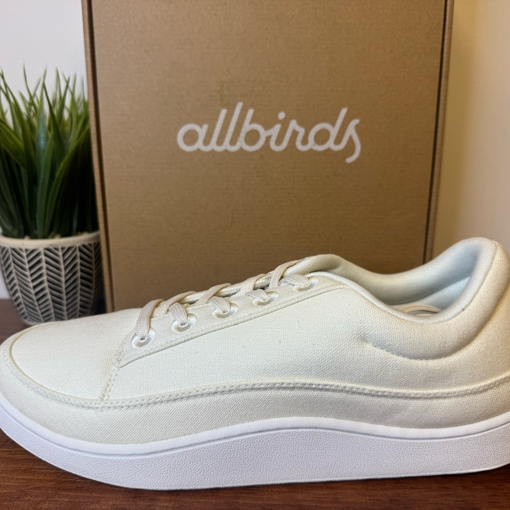 Allbirds Canvas Pacer Off-White Casual Sneakers Men’s 12 NWT